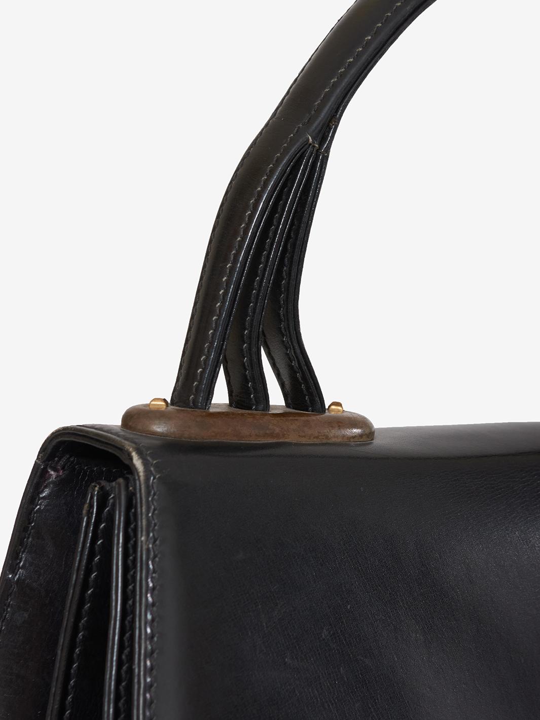 Gucci Black Leather Hand Bag MR010823.2  Gucci 