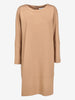 Max Mara Beige Wool Midi Dress with Zipper Sleeves CVM26.6.59  Max Mara 