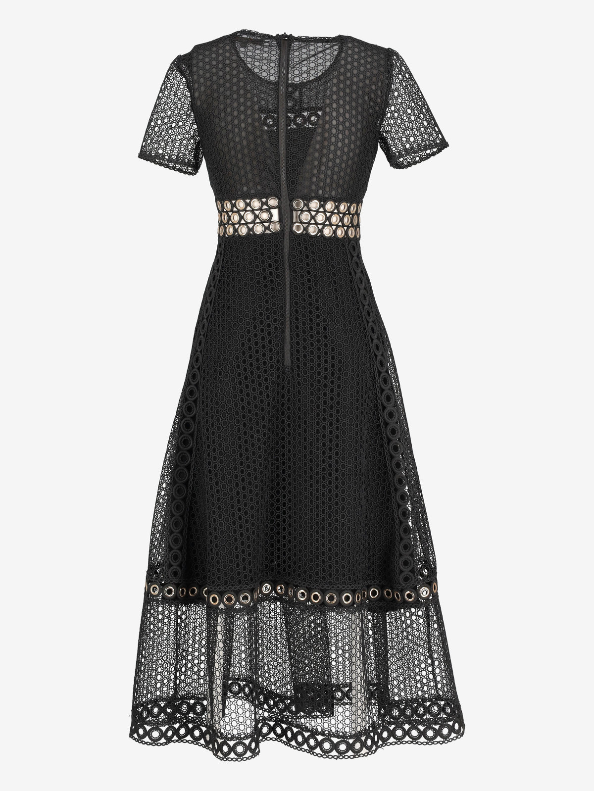 Maje Black Eyelet Lace Midi Dress WCV161224_68  Maje 