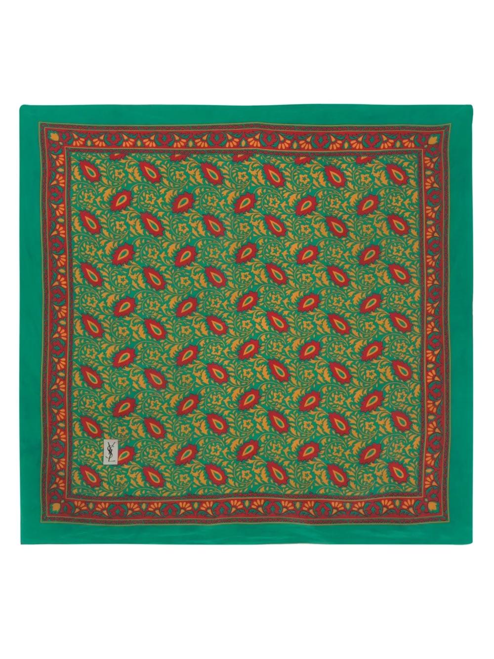 Yves Saint Laurent floral silk crepe scarf WCV241056  Yves Saint Laurent 