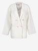MaxMara Double-Breasted Linen Blazer with Gold Buttons W150626.18  Max Mara 