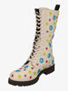 Moschino Combat Boots in White Leather WCV250821.05  Moschino 