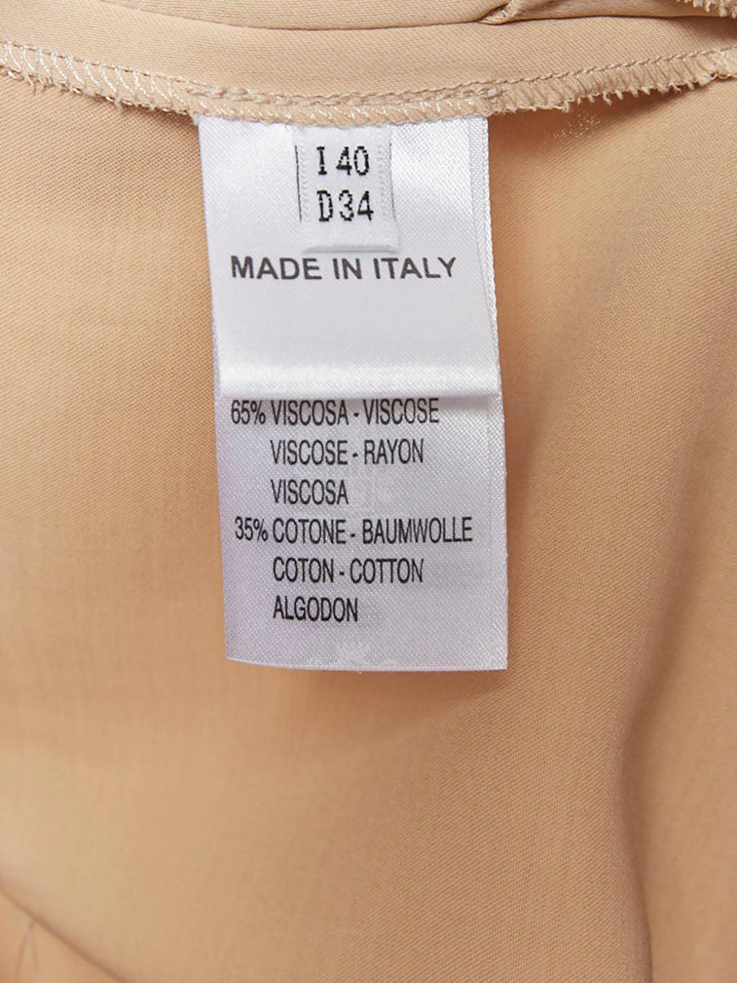Y2K Blugirl beige pants in soft and fluid fabric with ankle lapels MZ1913467  Blugirl 