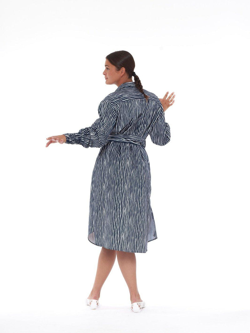 2020 Cavalli e Nastri chemisier dress with blue and white stripes W22070402  Cavalli e Nastri 
