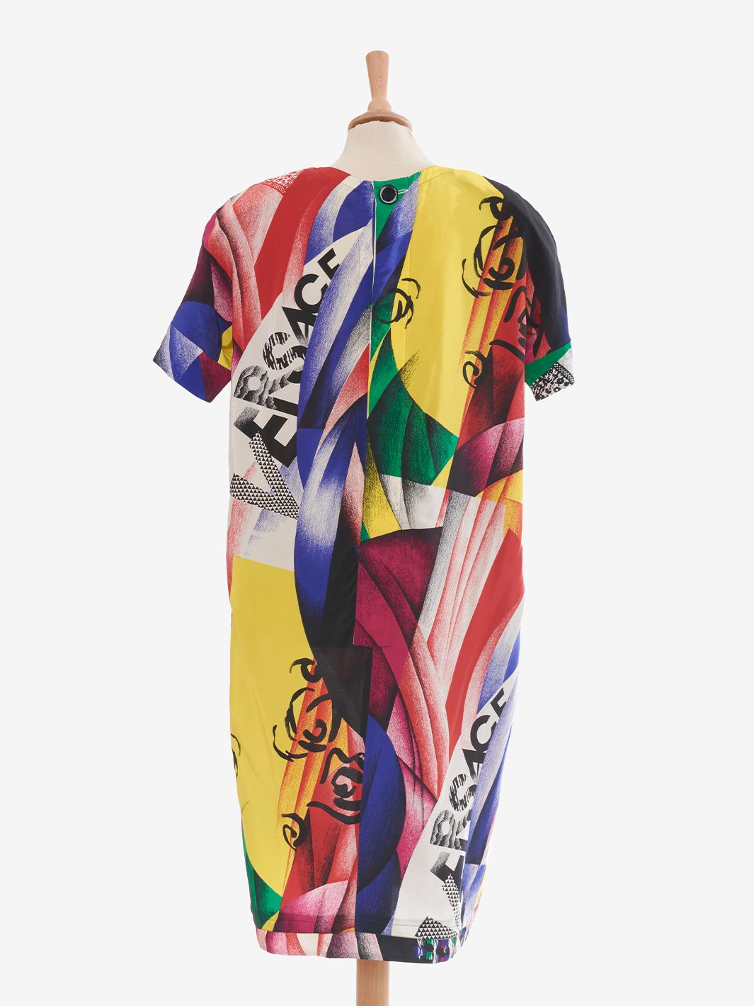 Gianni Versace multicolor silk dress