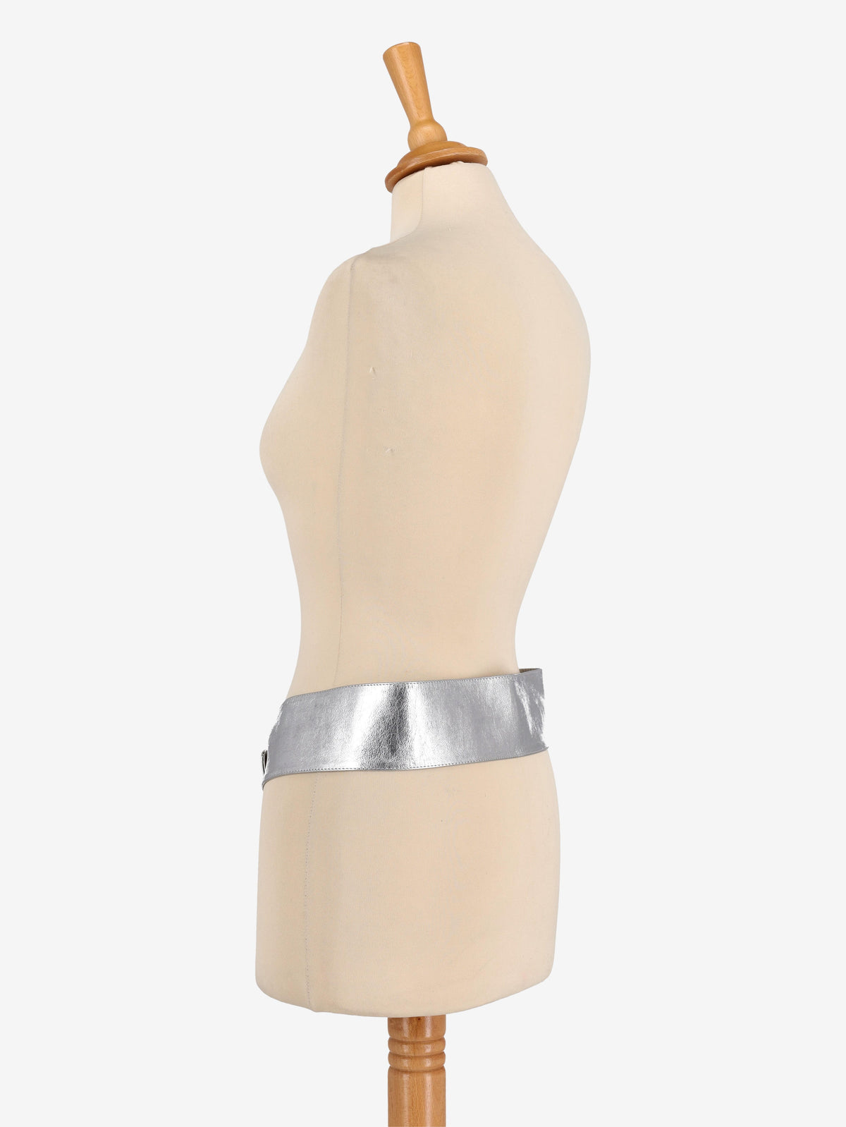 Vintage Silver Leather Belt