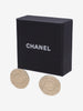 Chanel Logo Silver Coin Earrings