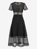Maje Black Eyelet Lace Midi Dress WCV161224_68  Maje 