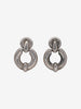 Vintage Silver-Tone Double Circle Drop Earrings W13426.15  Vintage 