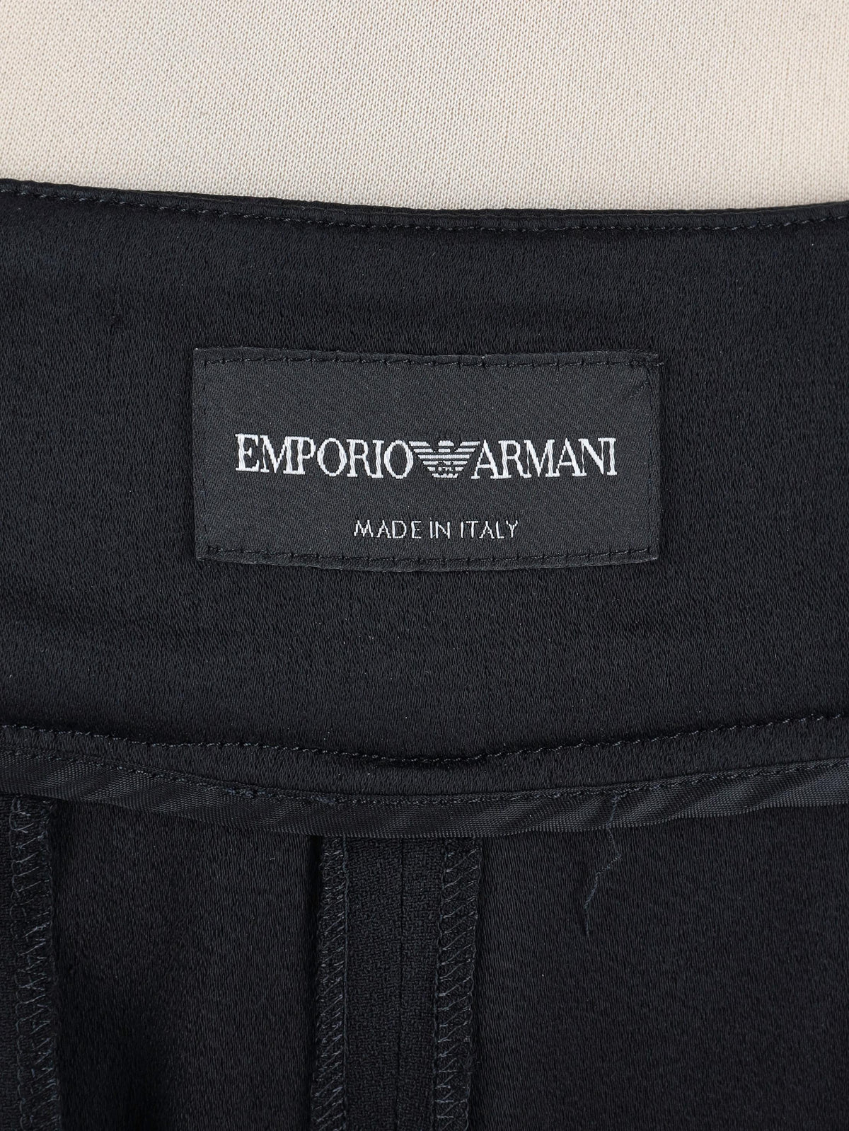 Emporio Armani Wide-Leg Satin-Waistband Trousers W27526.38  Emporio Armani 