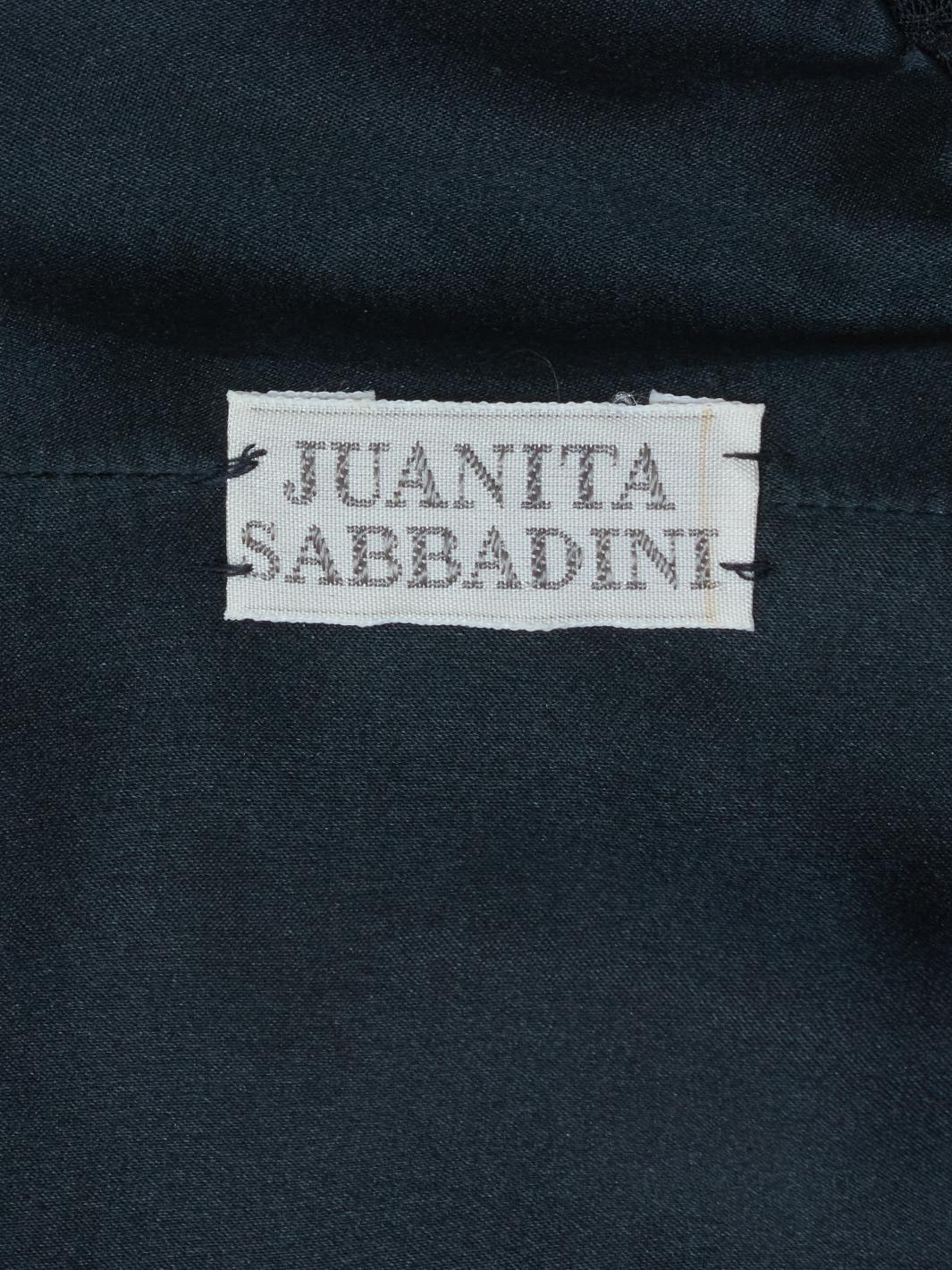 Juanita Sabbadini 蕾丝天鹅绒连衣裙