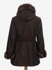 Vintage Coat In Technical Fabric And Fur