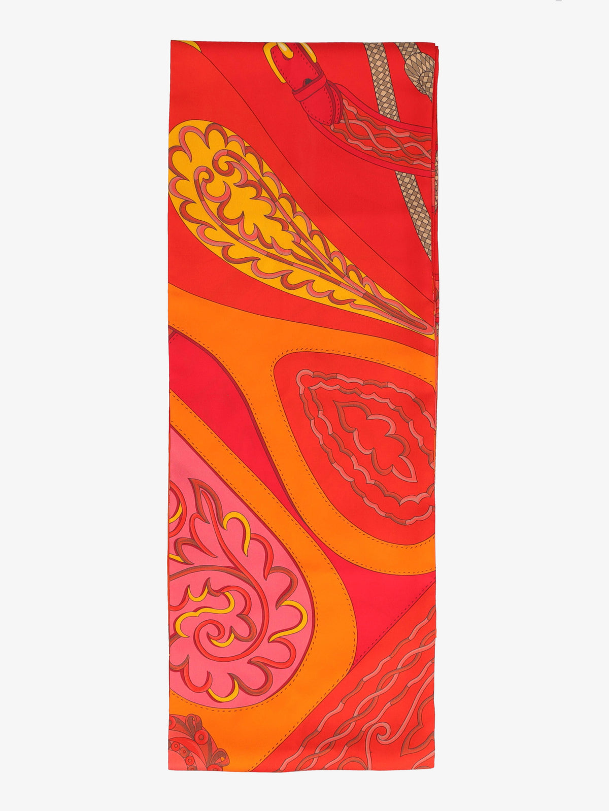 Hermès Orange Silk Scarf