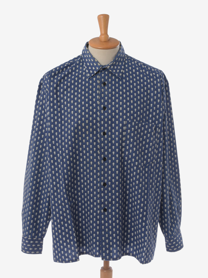 Souleiado Vintage Blue Provencal Shirt WCV241010281  Souleiado 