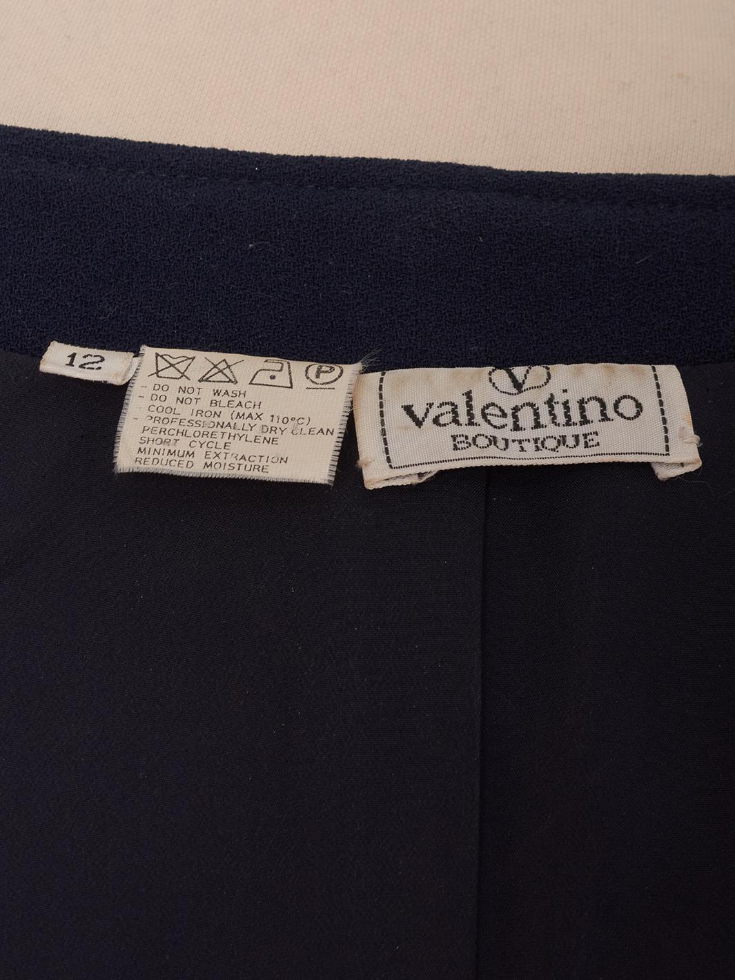 Valentino Boutique Blue Wool Suit