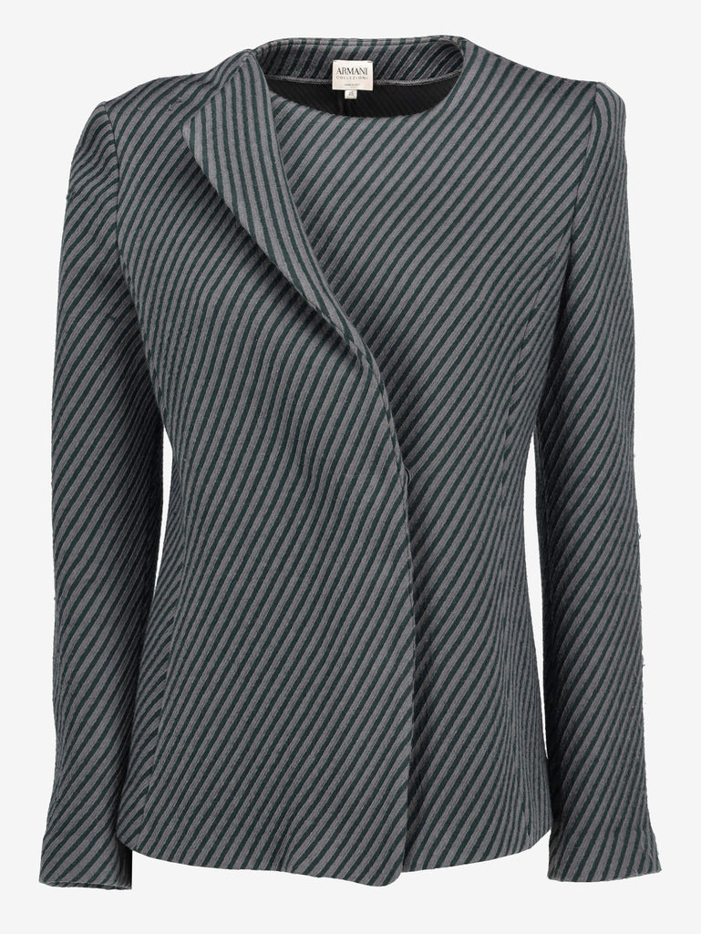 Armani Soft Cotton Blend Blazer with Striped Pattern MR311024.174  Giorgio Armani 