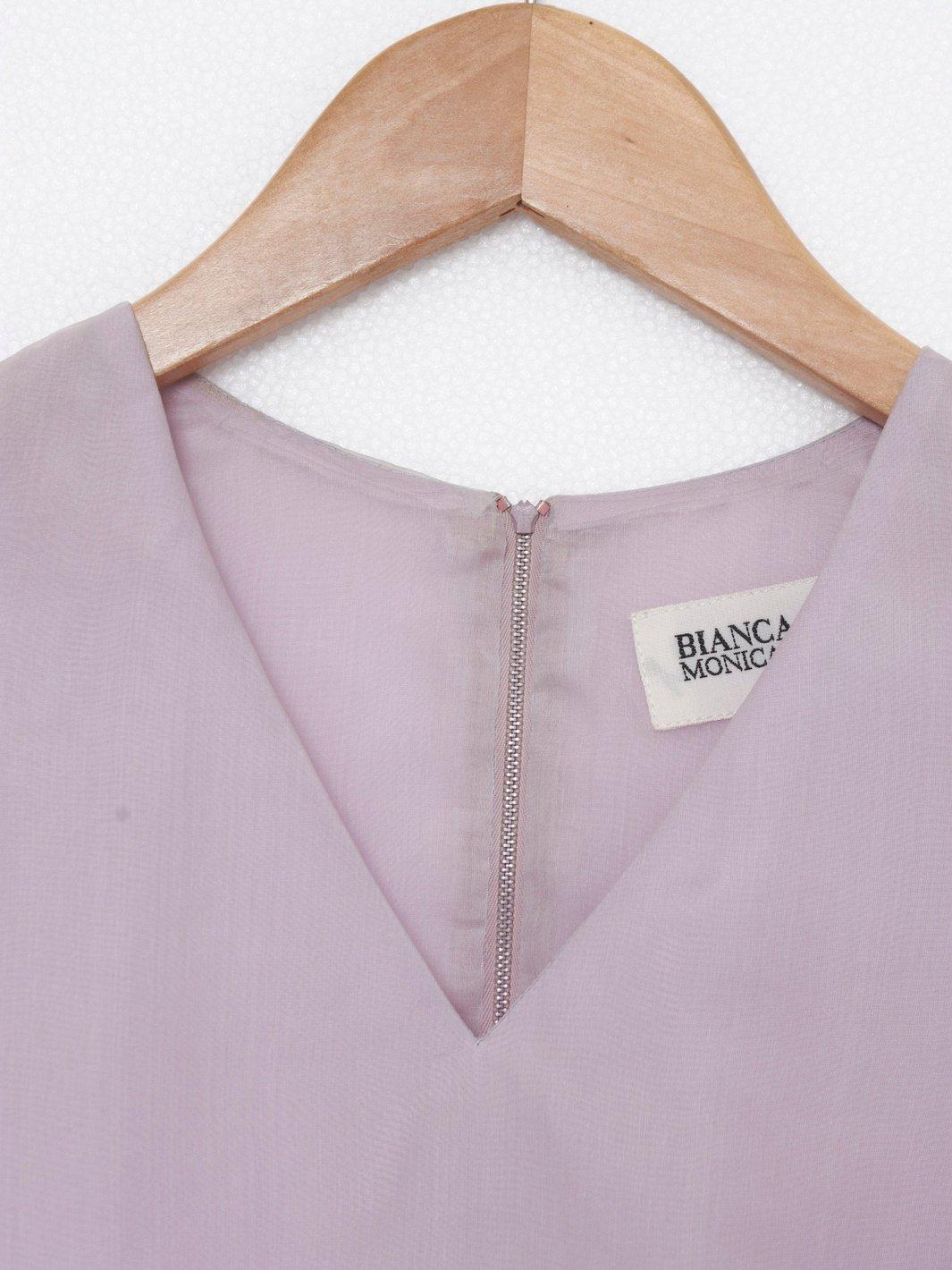 1980s lilac silk chiffon dress from Bianca e Blu Monica Bolzoni CVM15.54.3  Vintage 