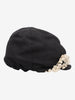 Vintage Black Silk Cloche Hat with Floral Detail M1401171  Vintage 