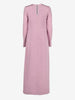 Gucci Structured Long Cady Dress in Dusty Pink with Side Zip AR119  Gucci 