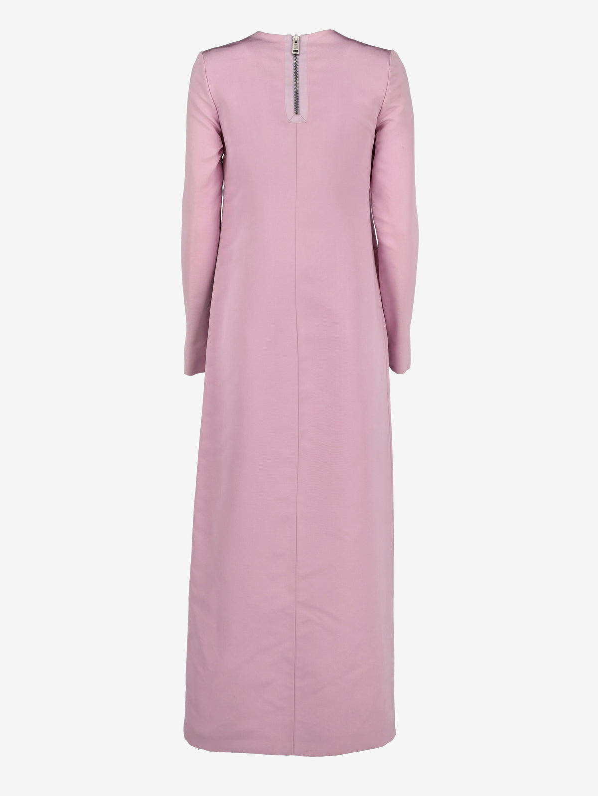 Gucci Structured Long Cady Dress in Dusty Pink with Side Zip AR119  Gucci 