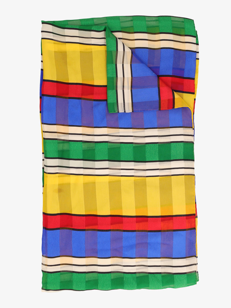 Vintage Rainbow Silk Scarf