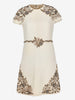 Vintage Couture Mini Dress with 3D Floral Embroidery AR120  Vintage 