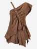 Issey Miyake Brown Suede Set DM10043112  Issey Miyake 