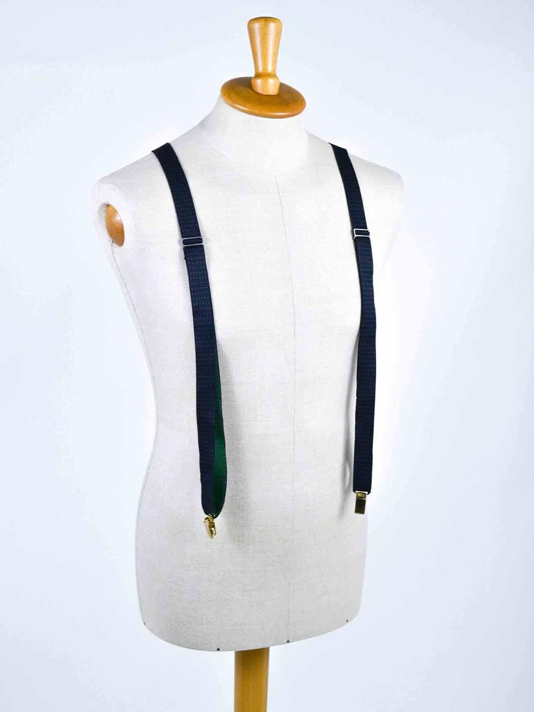 1990s green and blue suspenders W22050637  Vintage 