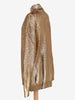 Gianfranco Ferré Gold Laminated Knit Turtleneck with Asymmetric Zip - 1993 W2511.129  Gianfranco Ferré 