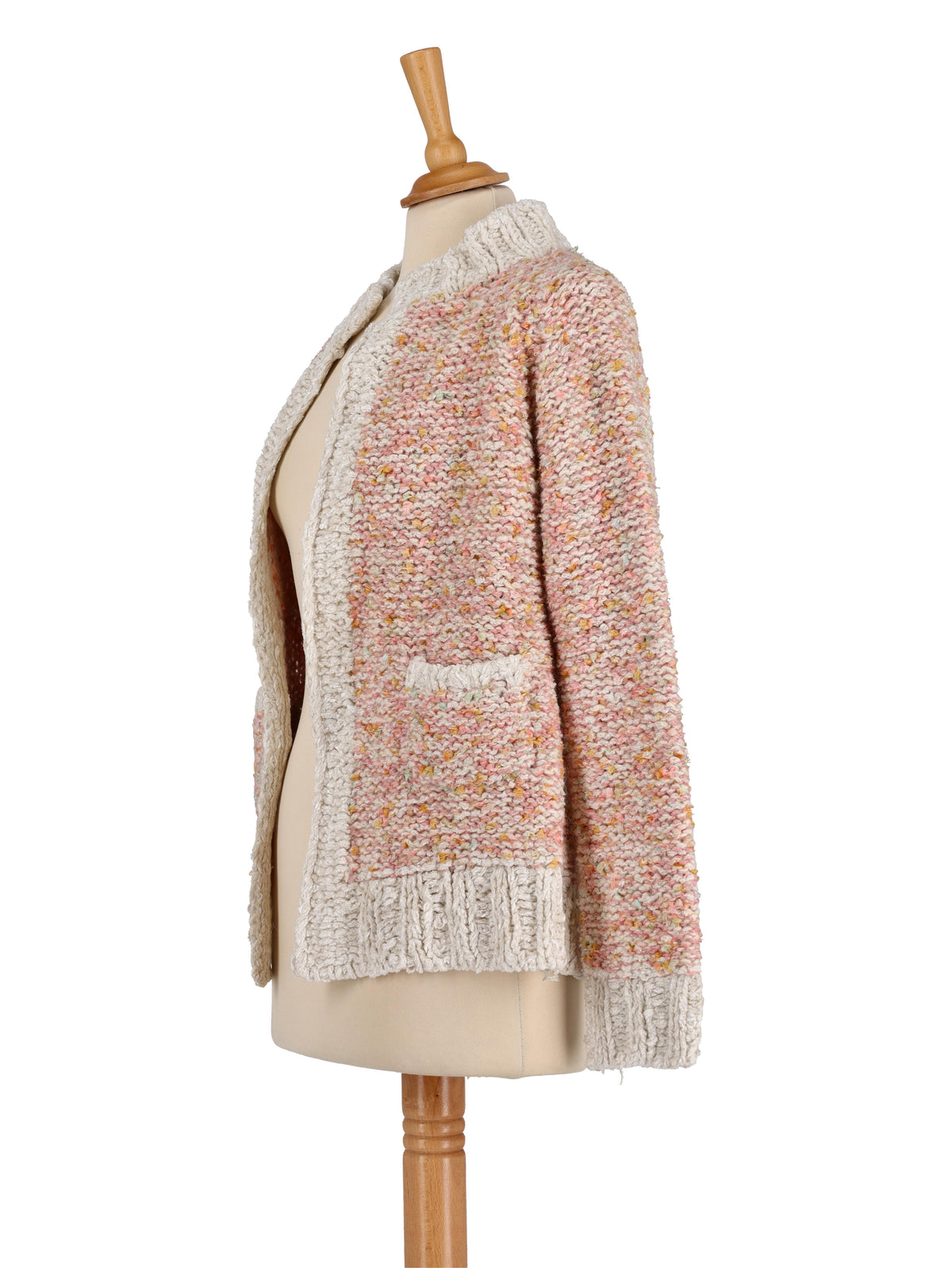 Junya Watanabe PInk Melange Cardigan