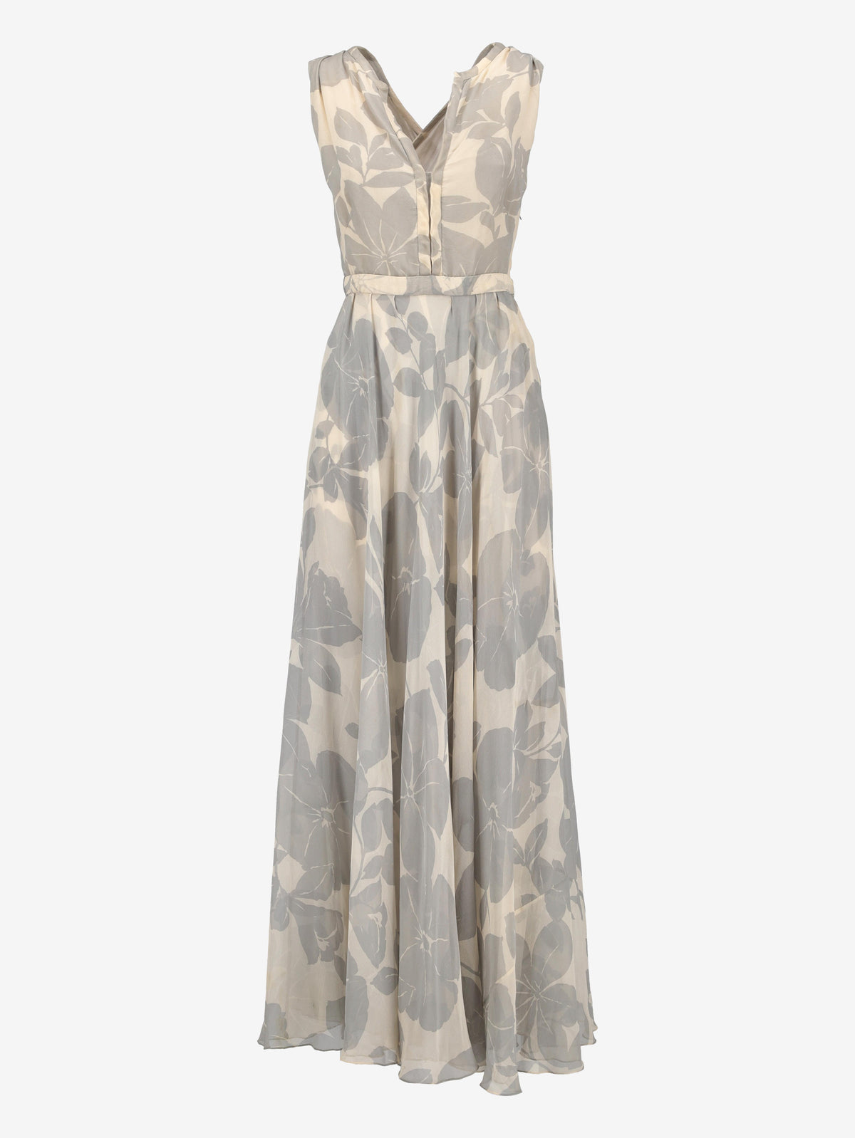 André Laug Grey Floreal  Long Dress WCV151124.13  Andre Laug 