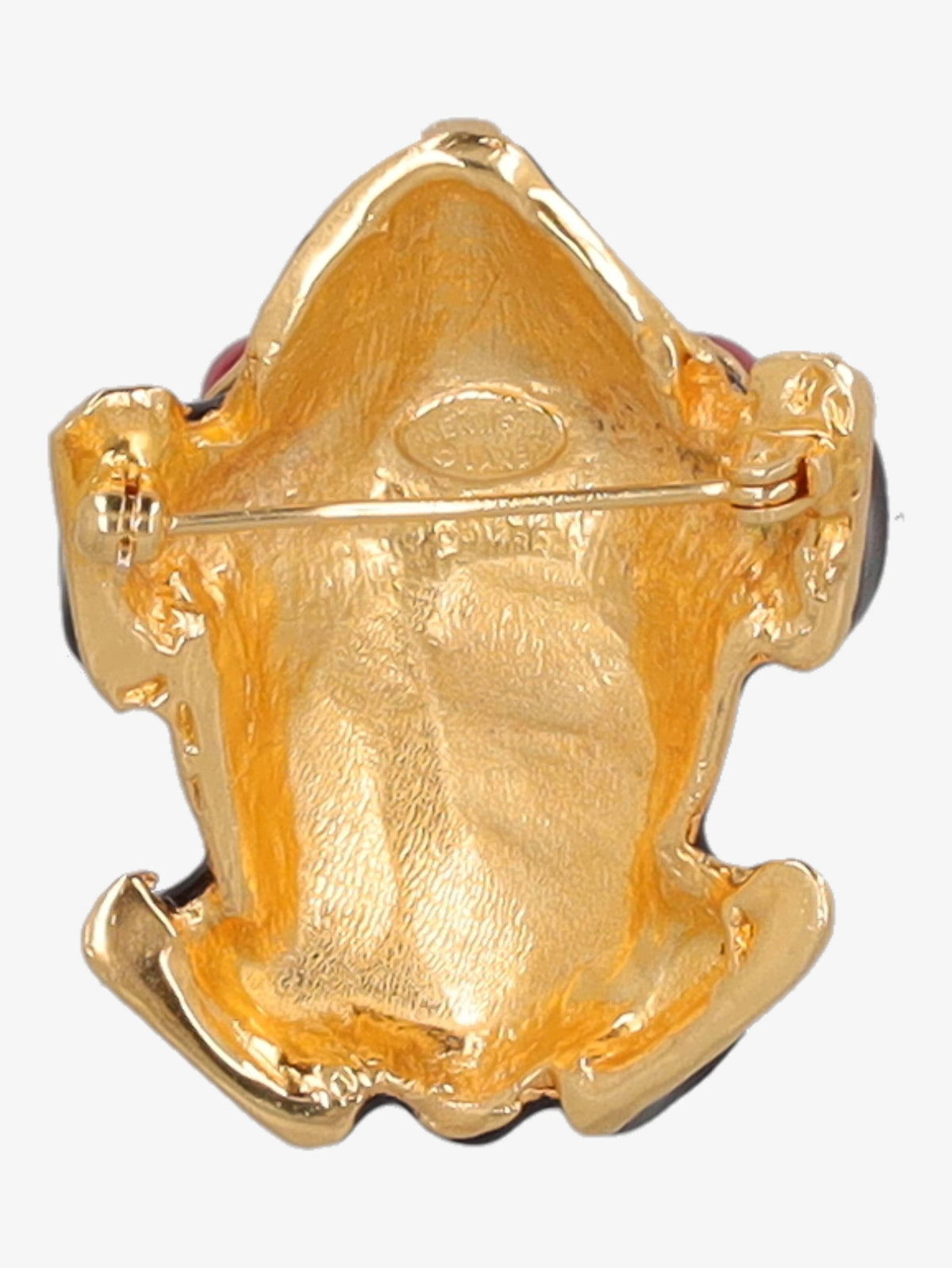 Kenneth Jay Lane Striped Frog Brooch CVR24.1.132  Kenneth Jay Lane 