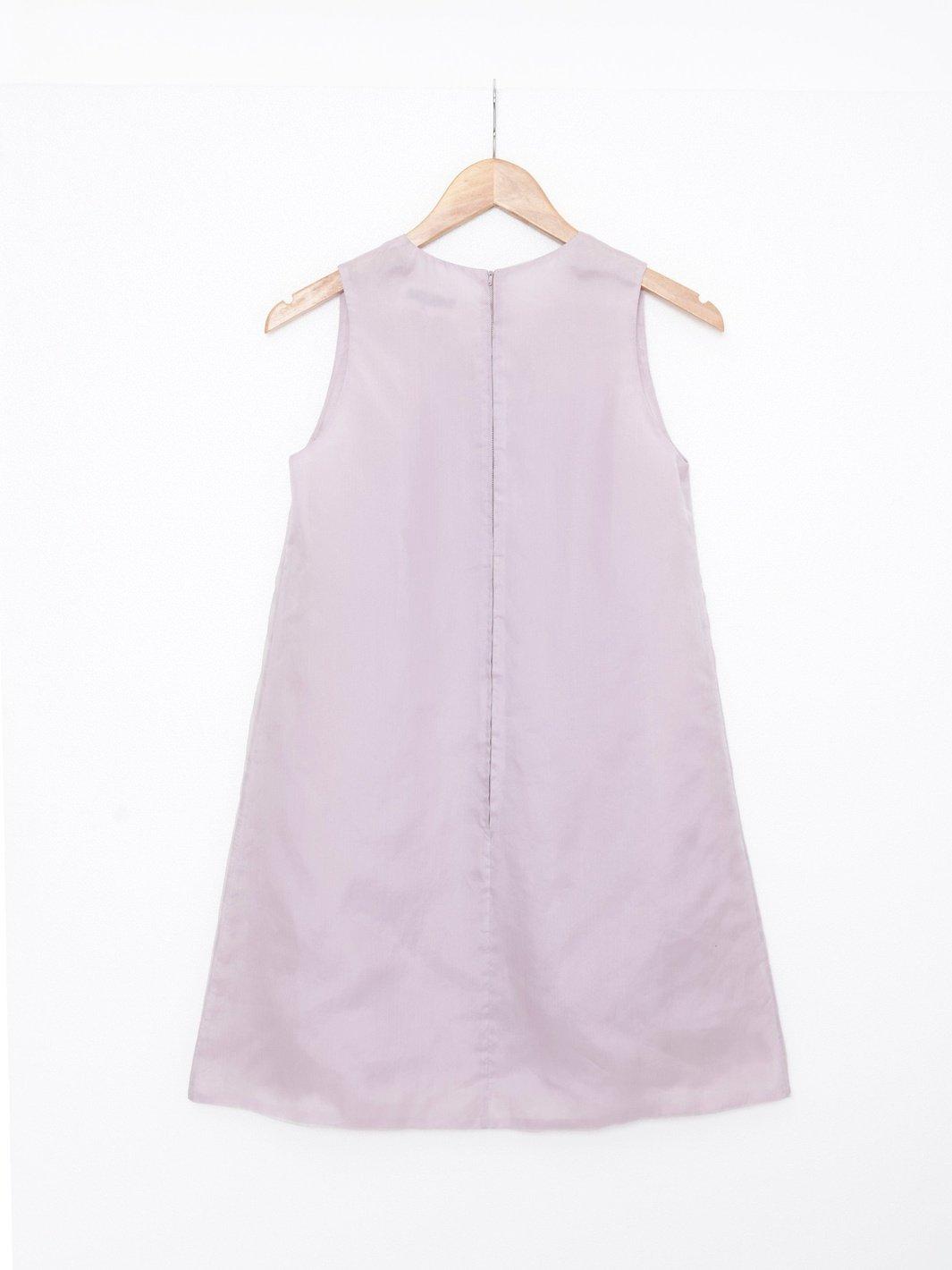 1980s lilac silk chiffon dress from Bianca e Blu Monica Bolzoni CVM15.54.3 . Vintage 
