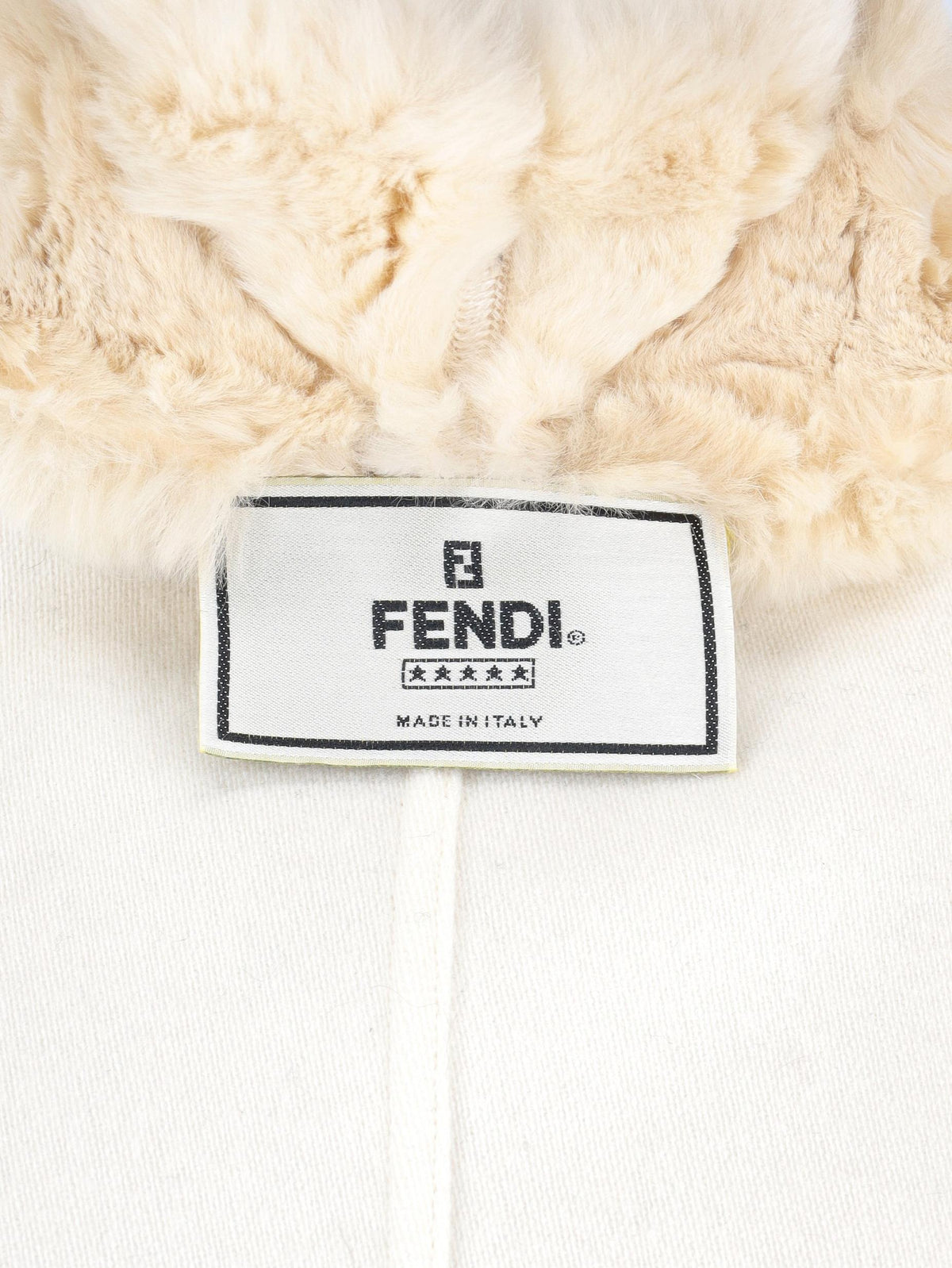 Fendi White Coat With Fur W2511.62  Fendi 