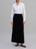 Courrèges Hyperbole Long Velvet Skirt with Front Pockets MR260725.159  Courrèges 