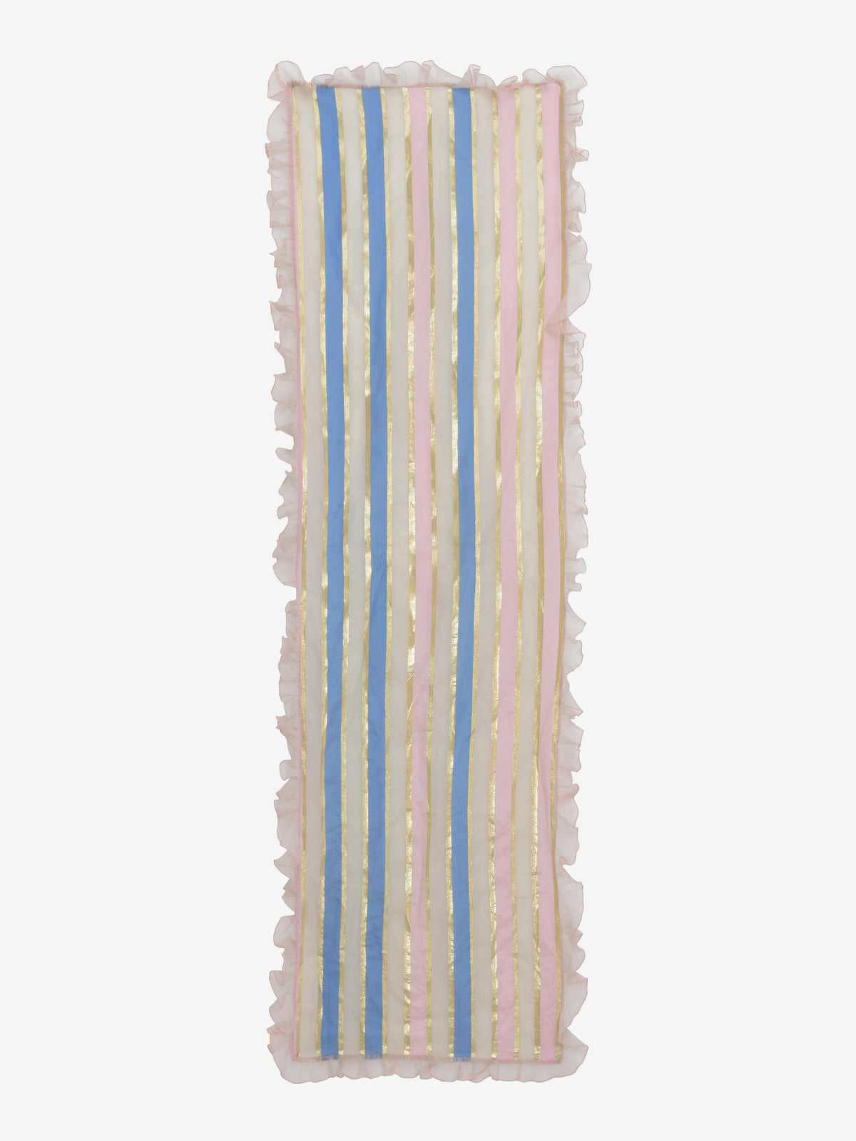 Vintage Maxi Dress With Flounces And Scarf