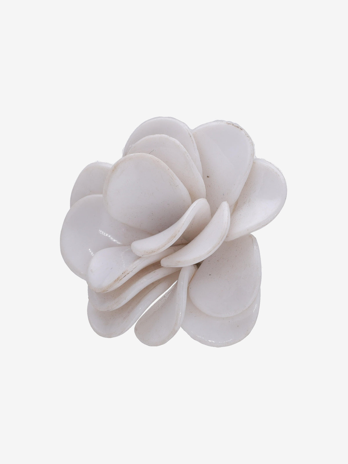 Vintage Oversized Plastic Flower Earrings with Layered Petals W13426.10  Vintage 