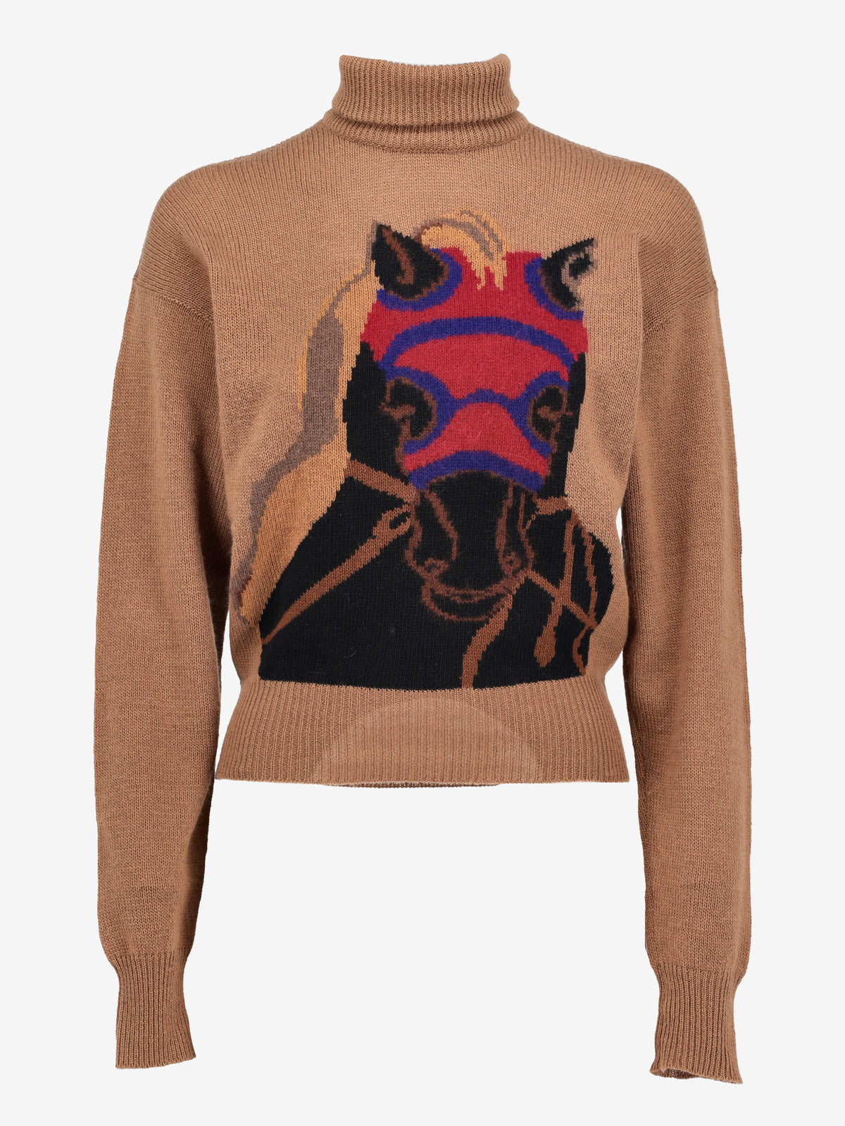 Krizia High-Neck Sweater with Horse Print W240426.2  Krizia 