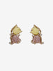 Vintage Tulip Earrings with Gem Details W13426.3  Vintage 