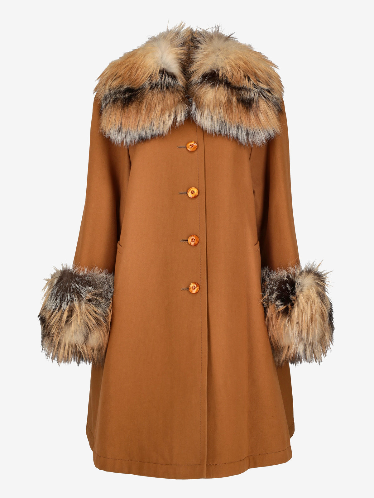 Mario Borsato Coat in Polyester with Fur Inserts CVM26.6.109  Mario Borsato 