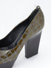 2010 Jil Sander pumps with green crocodile print W2203142  Jil Sander 