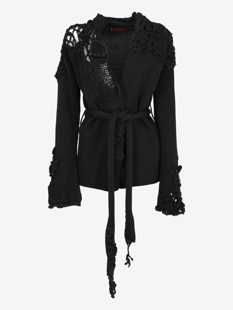 Kenzo Knitted Cardigan with Floral Cut-Out Details MR311024.29BIS  Kenzo 