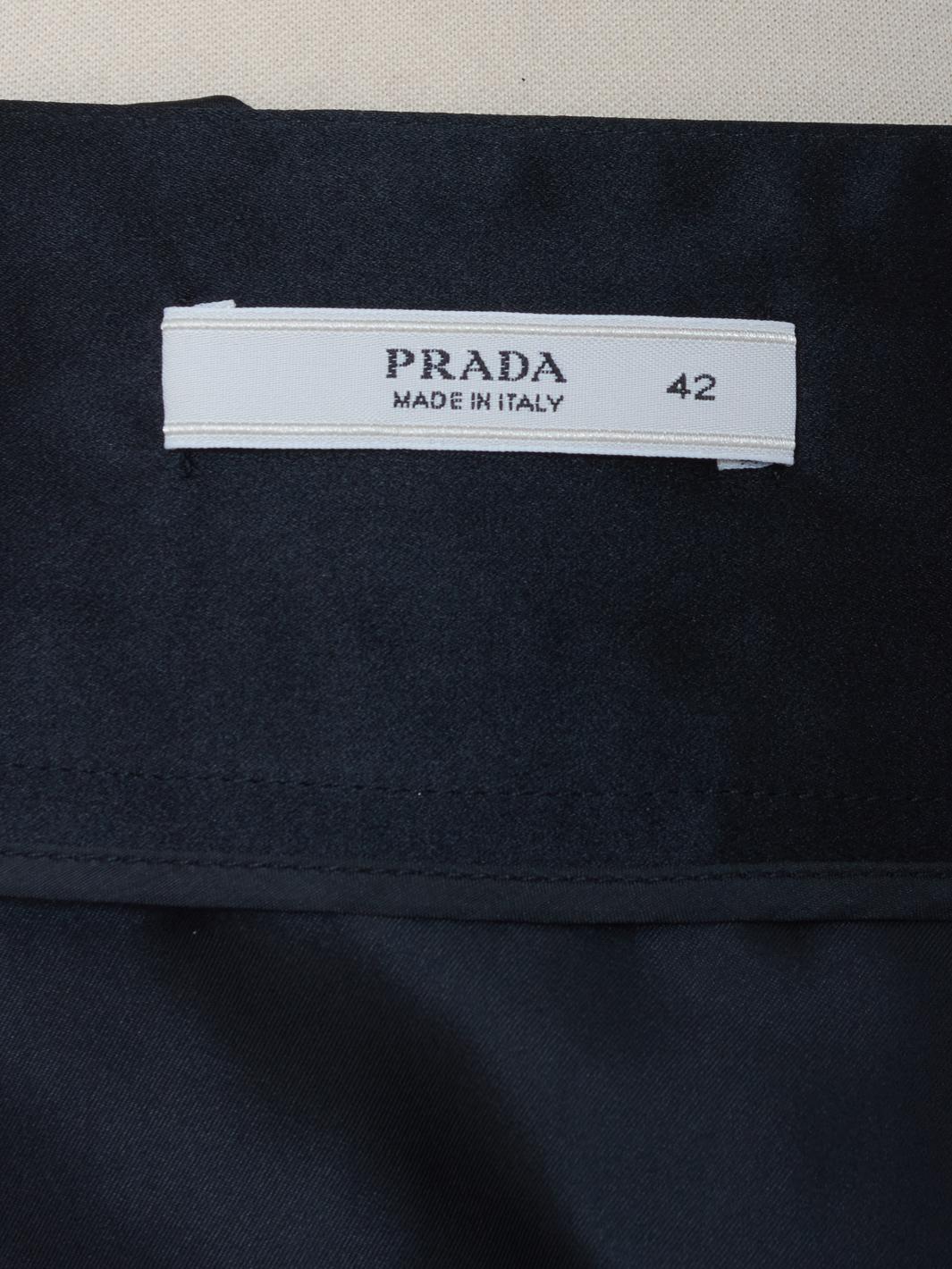 Prada 黑色真丝半身裙