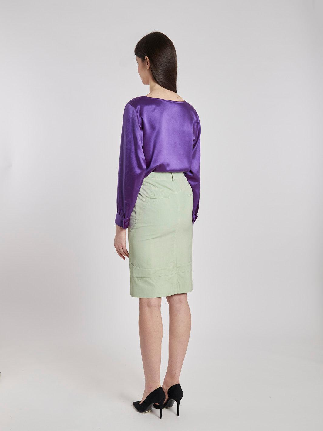 1990s Christian Dior midi skirt in pistachio green W2202257  Christian Dior 