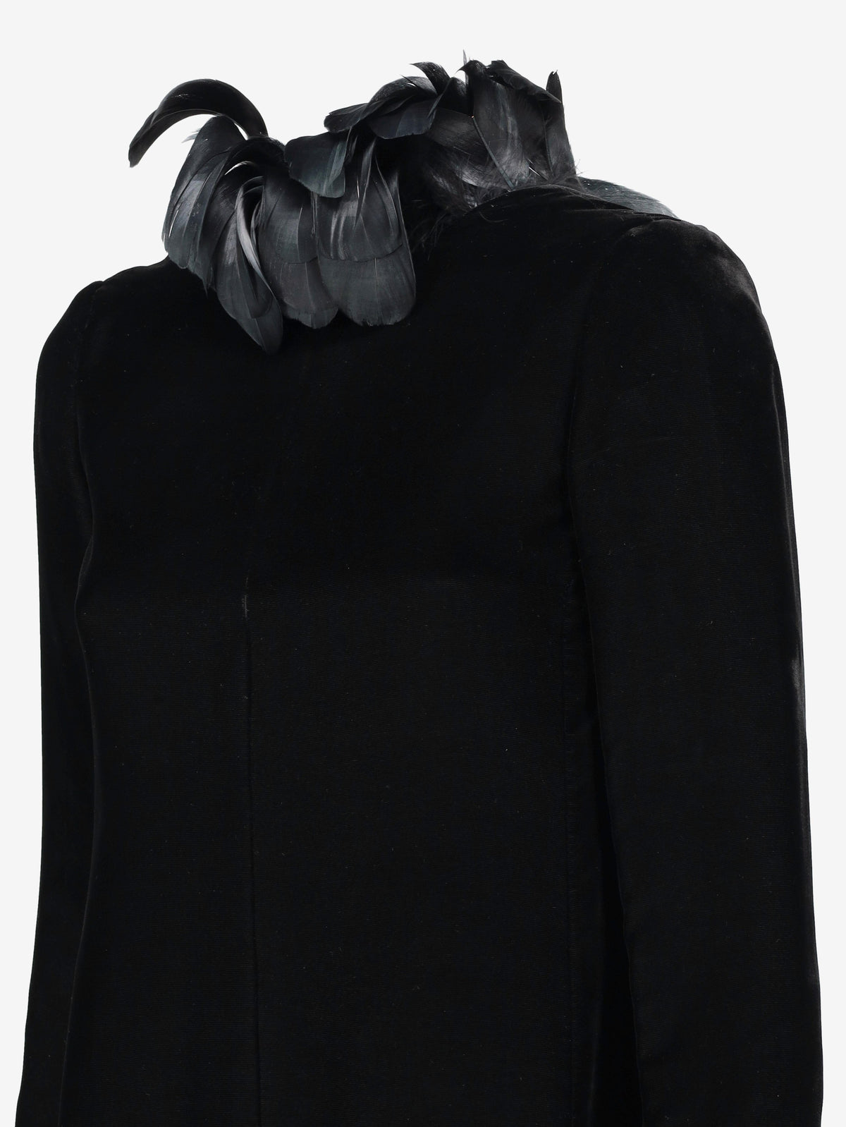 Valentino Boutique - Velvet Mini Dress with Feather Details MZ1902457  Valentino 