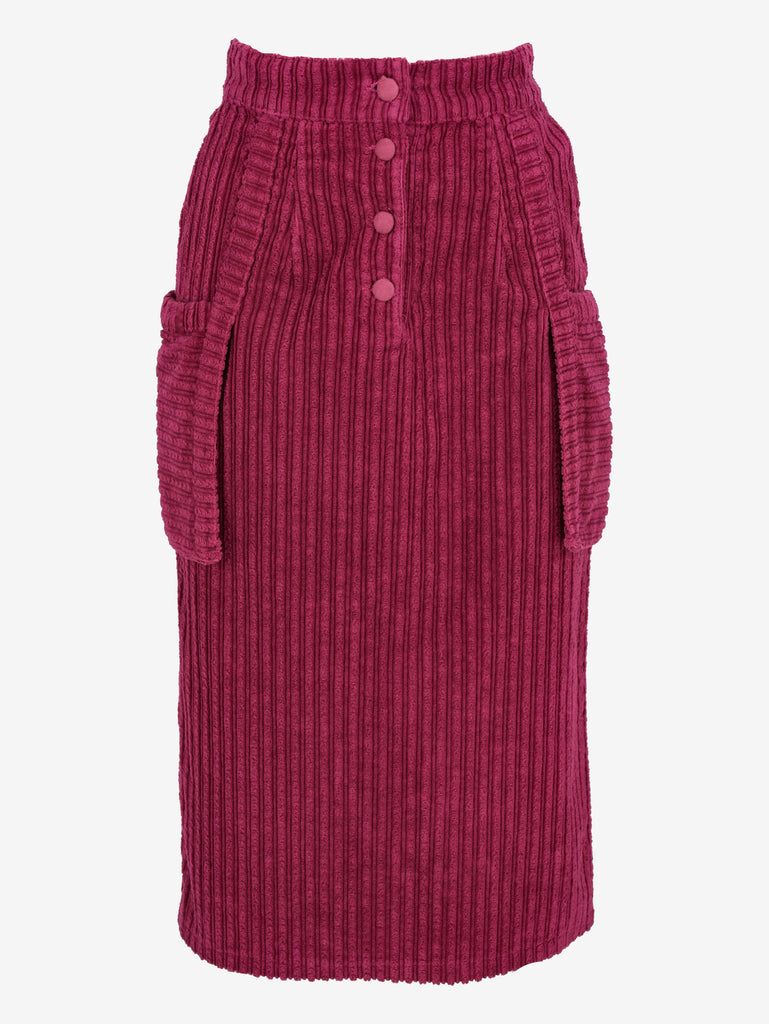 Saint Laurent Skirt in Burgundy Velvet MR120725.59  Yves Saint Laurent 
