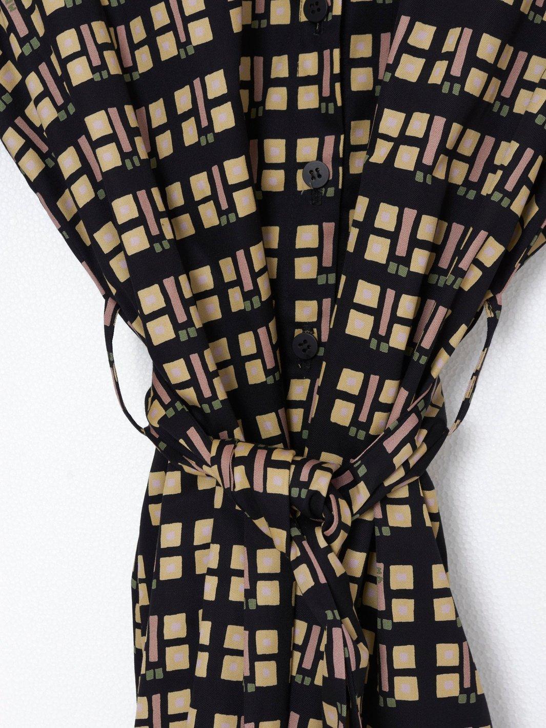 2020 Cavalli e Nastri chemisier dress with geometric print W22070401  Cavalli e Nastri 