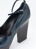 Jil Sander blue patent leather pumps with ankle strap W2203111  Jil Sander 
