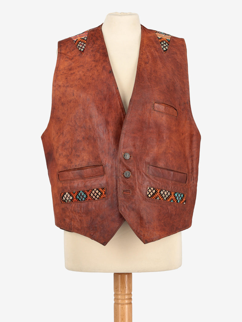 Vintage Leather Vest MR031124.8  Vintage 