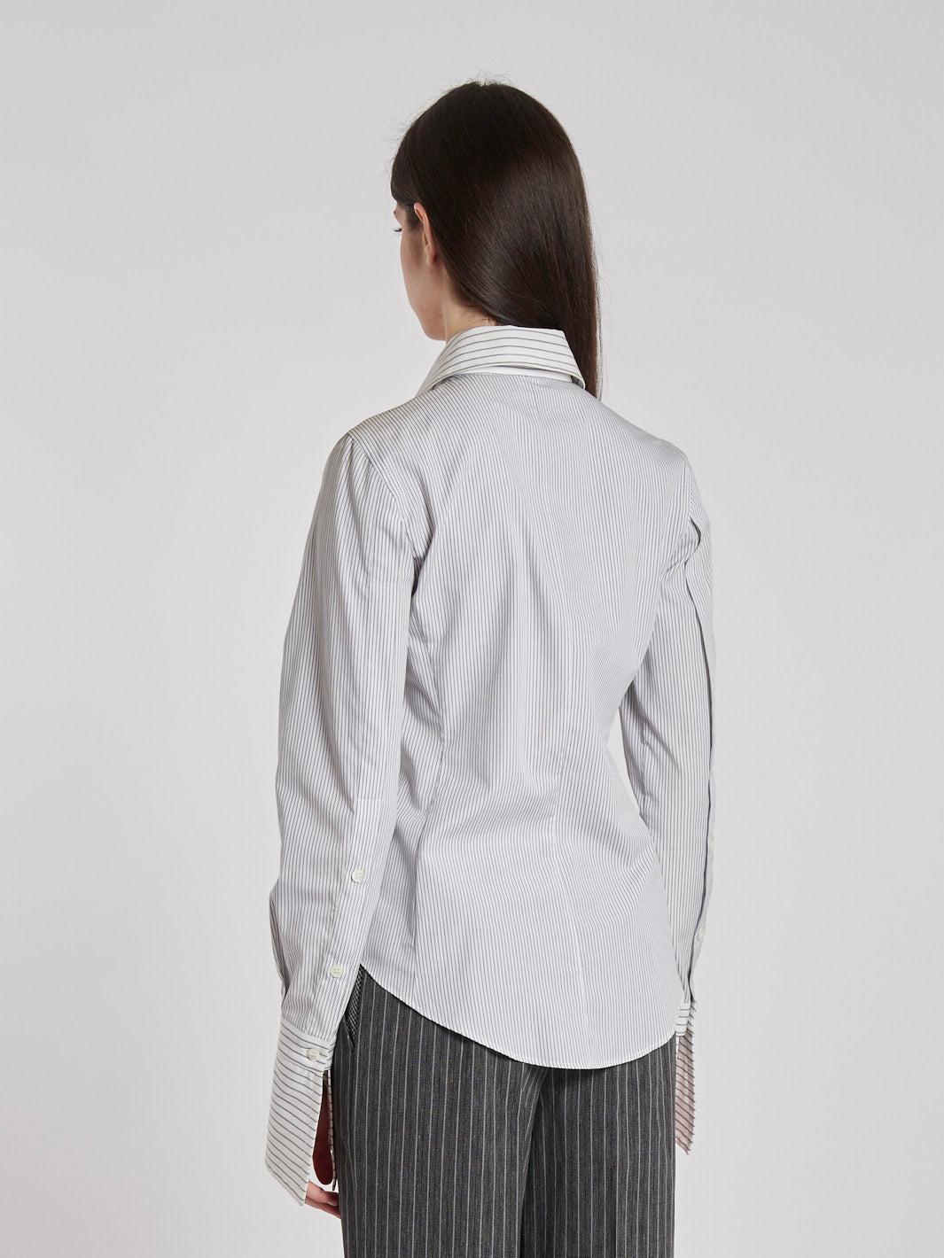 Y2K Gianfranco Ferré striped blouse with bell-shaped sleeves BR002424  Gianfranco Ferré 